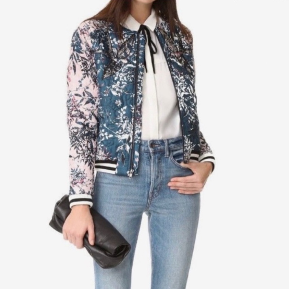 ❤️ Parker Maverick Quilted Bomber Jacket Size Medium